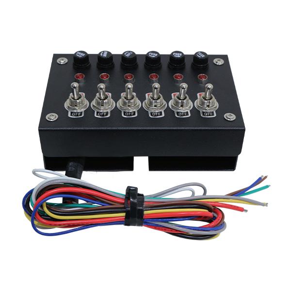 トラック デコトラ 6連スイッチボックス ブラック 12V 24V メイン