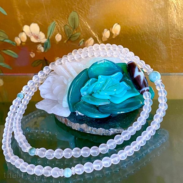 新品 未使用 糸魚川翡翠 入コン沢 青 10金 丸 ネックレス 送料無料