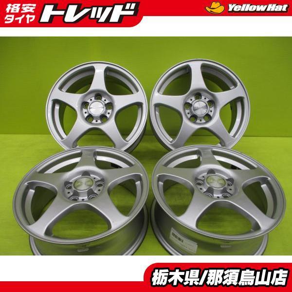中古アルミ 15インチ kaito 5本スポーク 6.0J 15 5/100 +45 シルバー