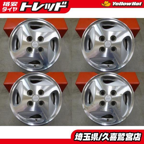 久喜 中古 4本 三菱純正ホイール ENKEI製 13インチ 4.5J +46 4H PCD100