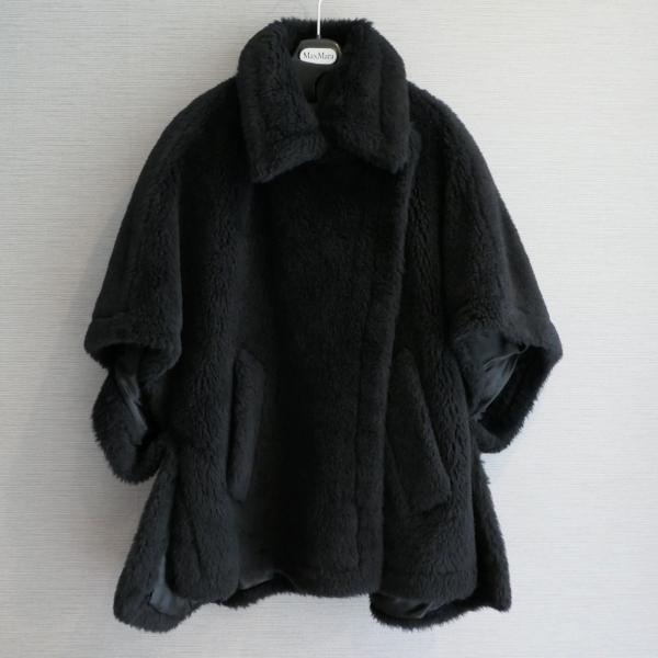 Max Mara（マックスマーラ） テディベア ケープ アルパカ ブラック