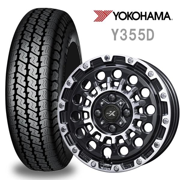 GEOLANDAR n_ヨコハマタイヤ・アルミホイール 4本セット Y355D 145R12