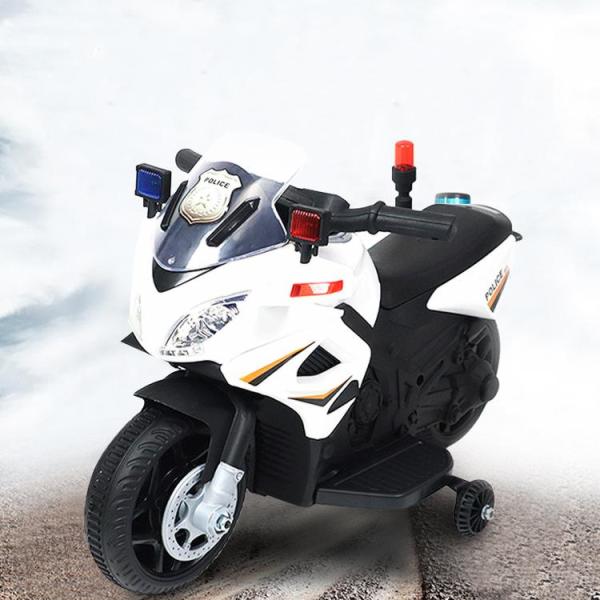 電動バイク 子供用 アメリカンポリスバイク 乗用玩具 補助輪付き 充電