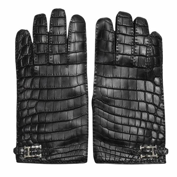 HERMES（エルメス） 美品 HERMES Hロゴ 金具 クロコダイル レザー