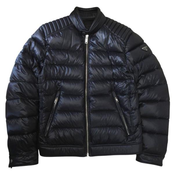 PRADA（プラダ） 美品 トライアングルロゴ バイカー ダウンジャケット