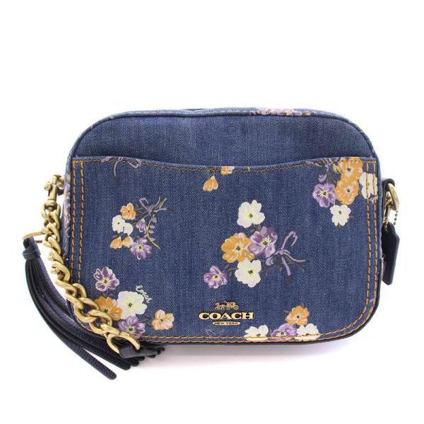 COACH（コーチ） ショルダーバッグ カメラバッグ チェーン デニム ロゴ