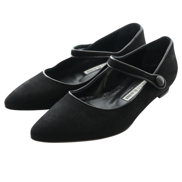 マノロブラニク KULOGLU スエード メリージェーン フラットシューズ