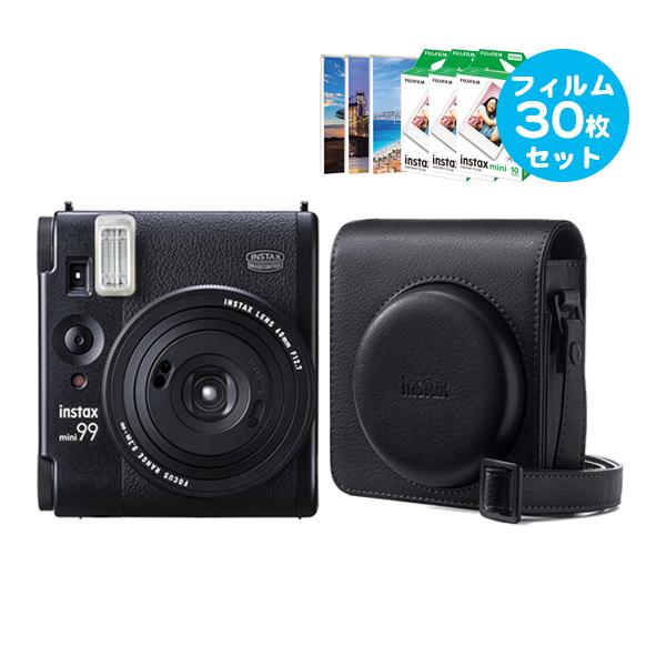 チェキ instax mini 99 ブラック 本体&フイルム30枚&専用ケース&プチ