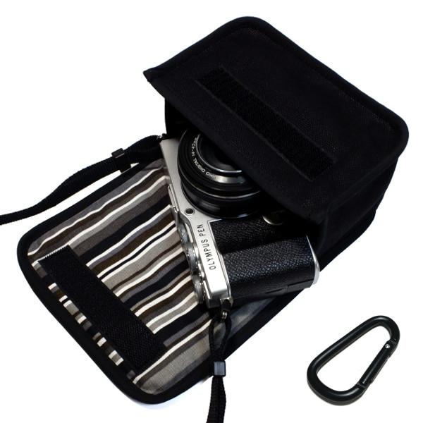 Suono（スオーノ） オリンパスペン E-P7ケース カラビナ付 (ブラック