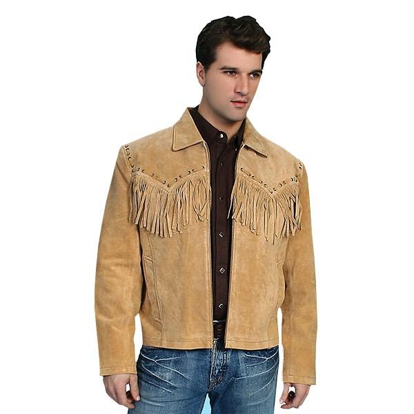 フリンジ付きスエードジャケット FRINGE BOAR SUEDE JACKET メンズ