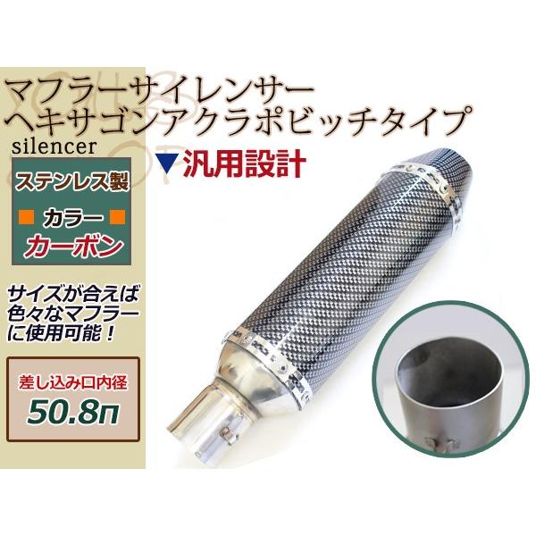 アクラポビッチ タイプ フルカーボン サイレンサー マフラー φ50.8π