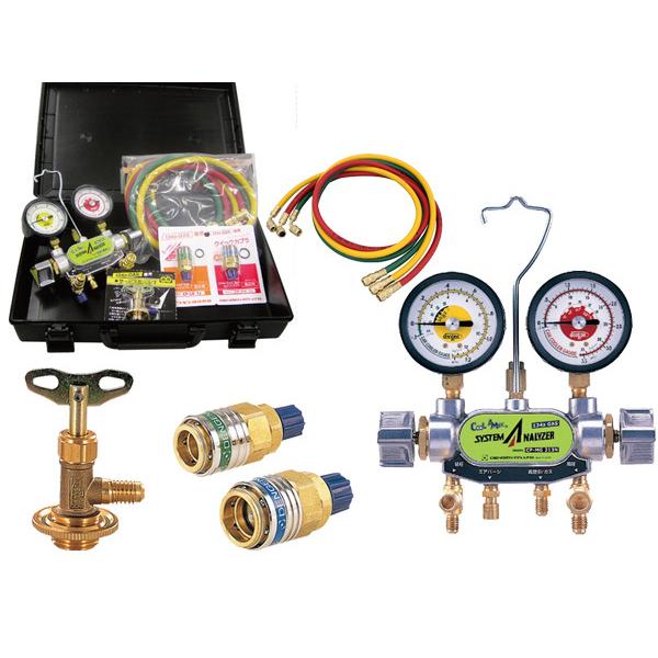 デンゲン マニホールドゲージセット YM-134 134a用 : プロツール