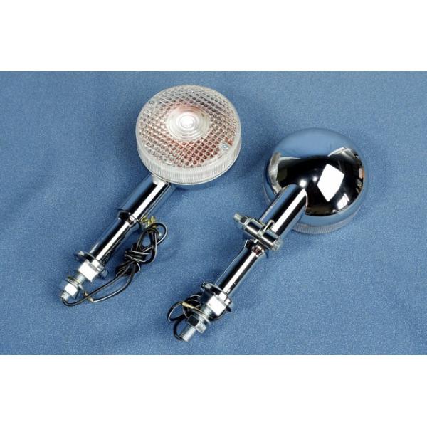 RZ250/350用 メッキボディ＋クリアレンズウインカー 4本セット（1台分