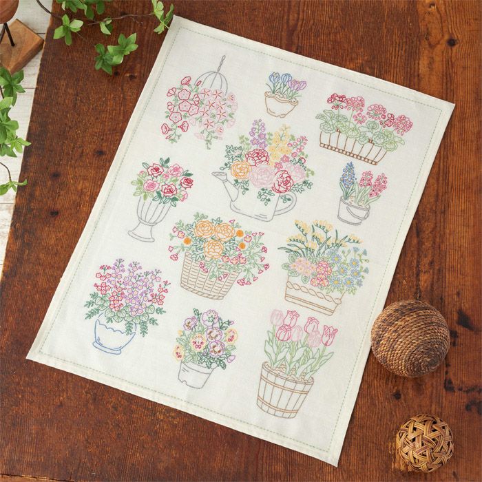 キュートフローラルブランケット＜レトロ＞（編み物 材料セット