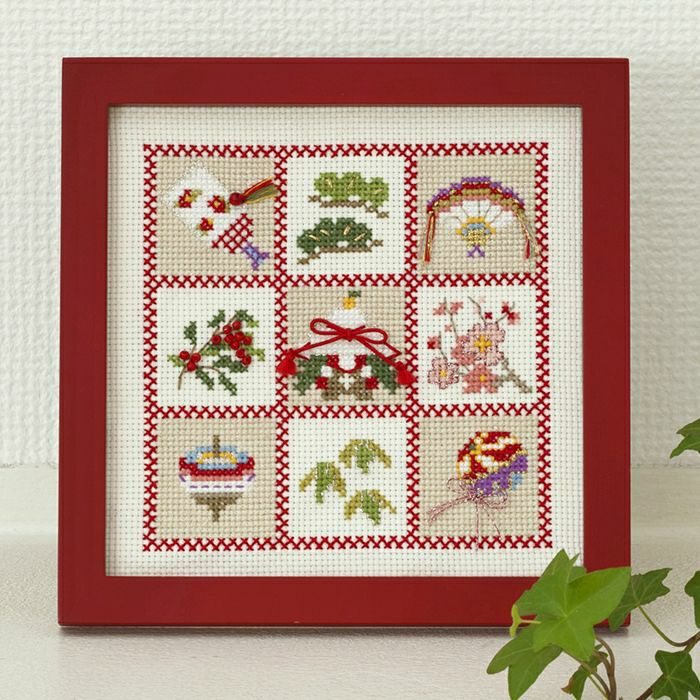 クロスステッチフレーム＜十二支のつるし飾り＞ | リバティ 生地