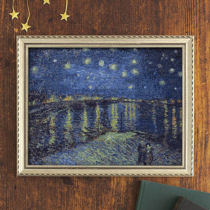 3/10予約】クロスステッチフレーム＜ローヌ川の星月夜＞ | リバティ
