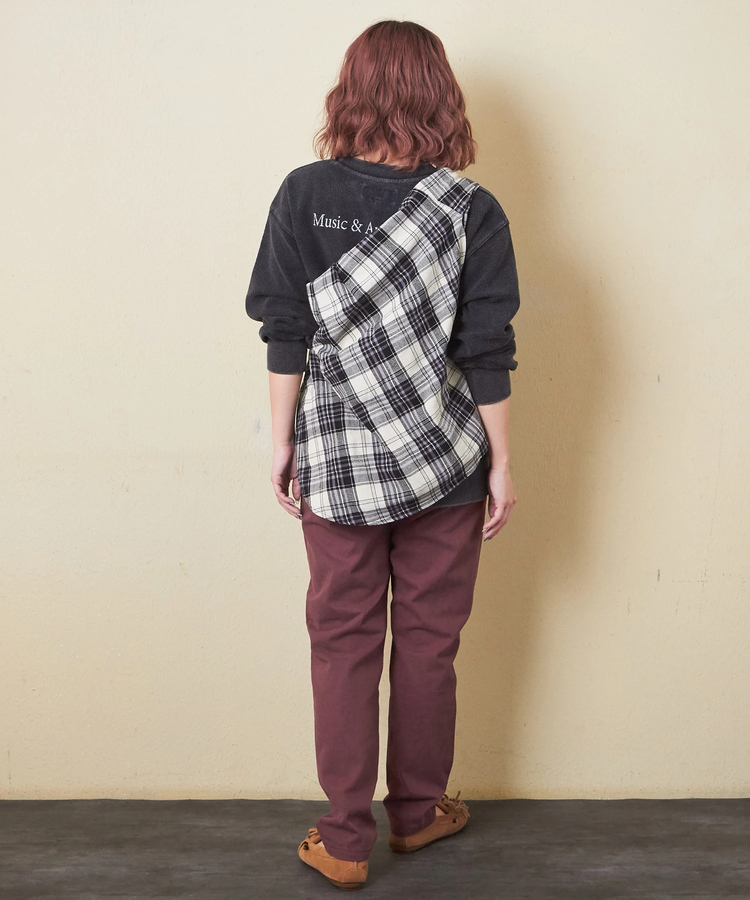 冬クリアランス】ピーチツイル 製品染 らくしゅっと パンツ