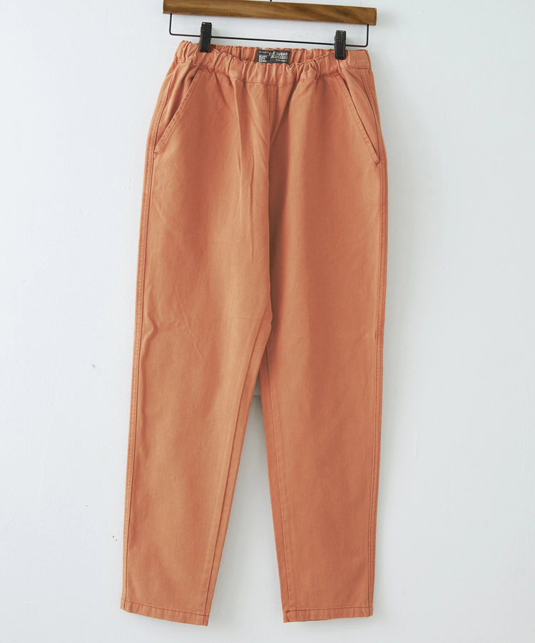 冬クリアランス】ピーチツイル 製品染 らくしゅっと パンツ