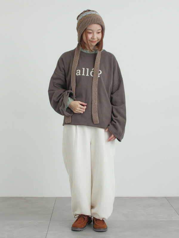 セール】 シンプルロゴアソート裏起毛スウェット（グレー