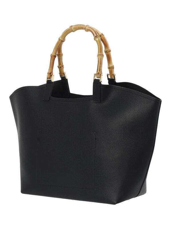 バンブーハンドルBAG（ブラック/ベージュ/バッグ/バッグ・ポーチ）| Te