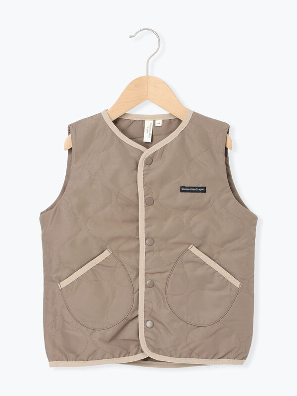 セール】 キルティングベスト（ダークブラウン/カーキ/アウター/ベスト