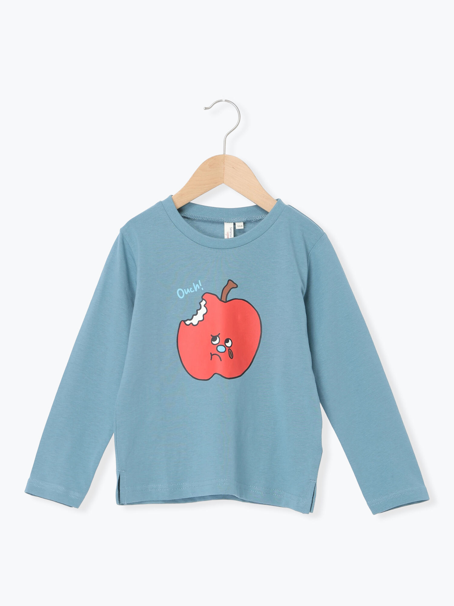 セール】 リンゴプリントロンT（オレンジ/イエロー/ターコイズブルー