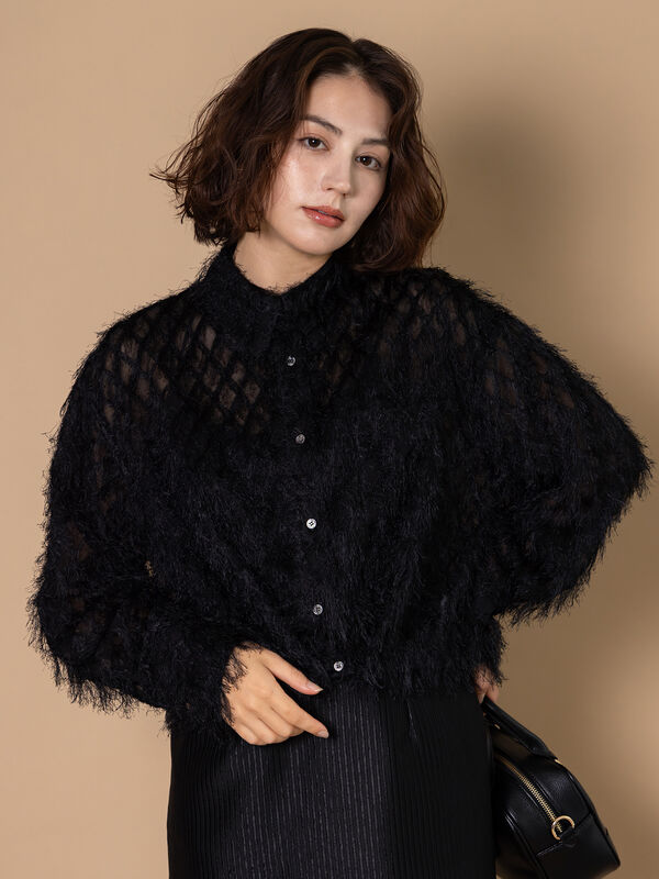 セール】 フリンジジャガードショートシャツ《2025winter catalog item