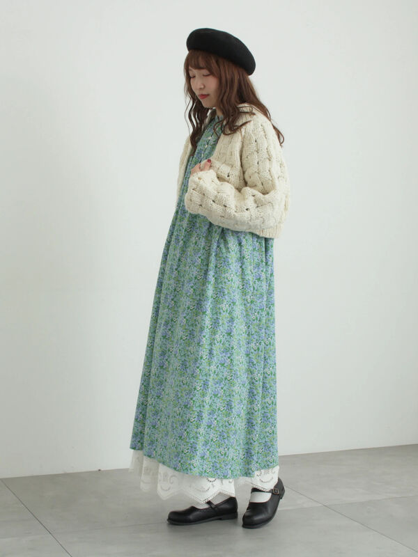 セール】 【ペルーニット】ショート丈カーディガン（オフホワイト