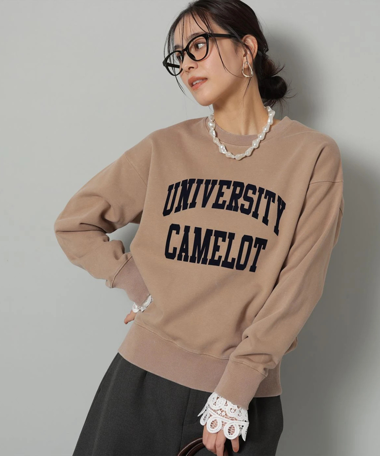 袖レースフロッキーロゴスウェット | Tシャツ・カットソー | Arpege