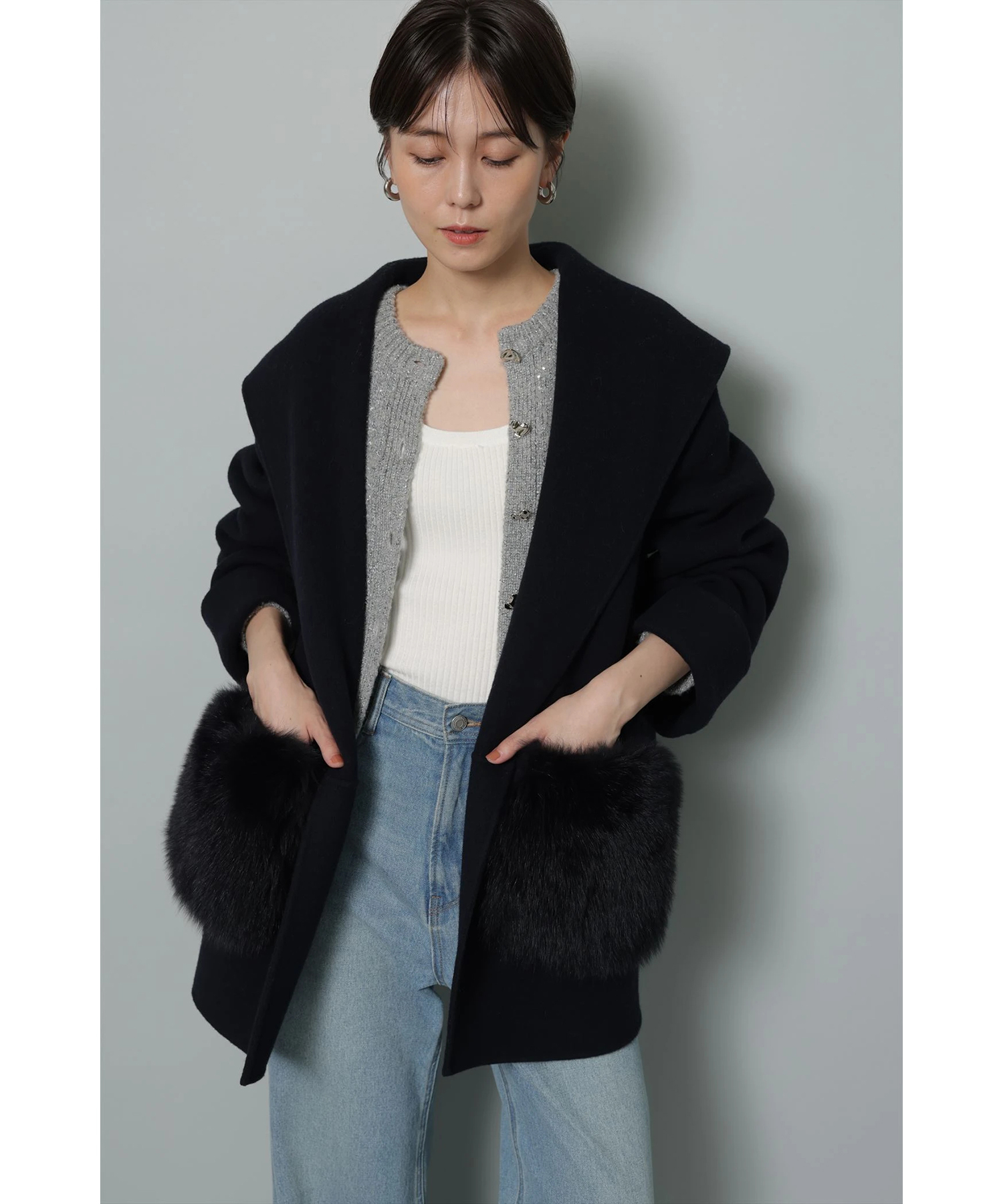 大丸東京限定》ファー付きフードリバーコート | コート | Arpege story