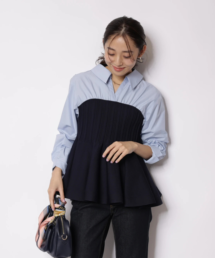 シャツレイヤードライクニット | ニット | JUSGLITTY（ジャス