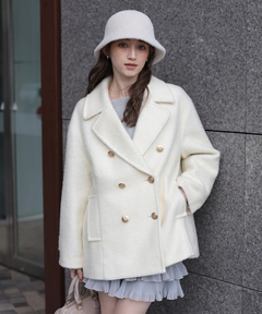 Rirandture アイボリー シャギーPコート S シャギーPコート | コート