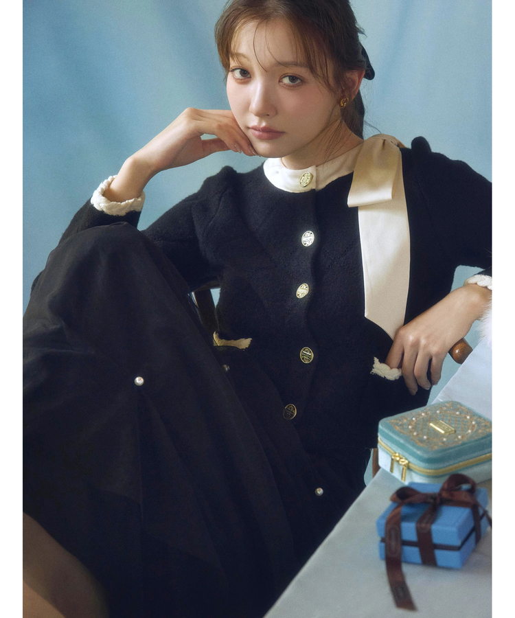 MARIEBELLEコラボ〉Ribbon Knit Jacket | カーデ | Rirandture（リ