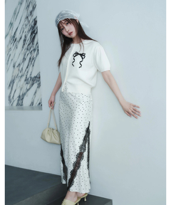 WEB LIMITED]オフショルリボンドッキングニット | ニット | Rirandture