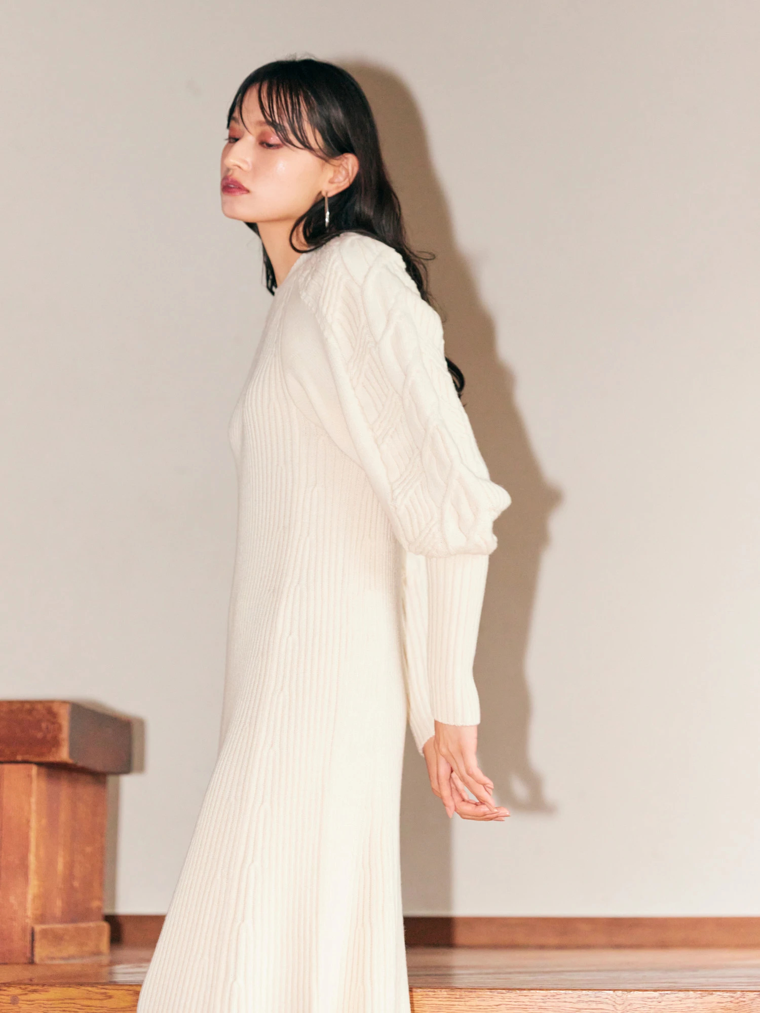 LADYMADE（レディメイド）｜ ケーブルスリーブニットワンピース