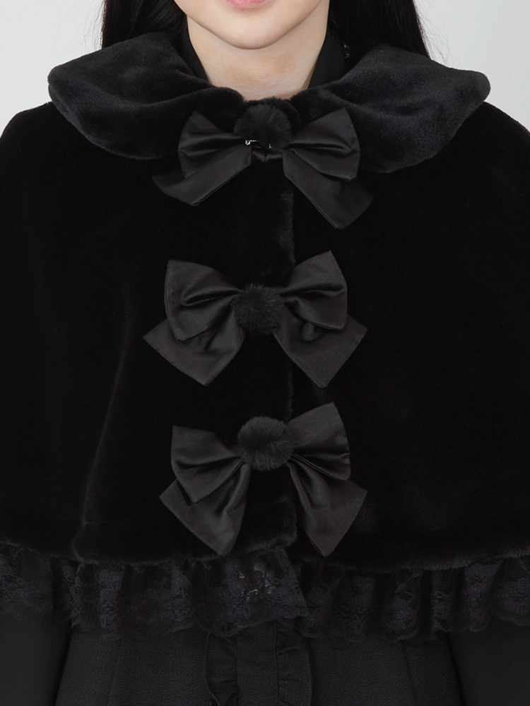 エコファーリボンケープ - Ank Rouge(アンクルージュ)のポンチョ