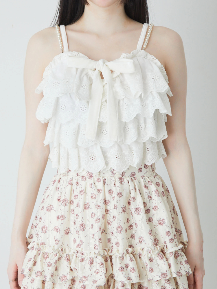 レースティアードキャミビスチェ - Ank Rouge(アンクルージュ)の