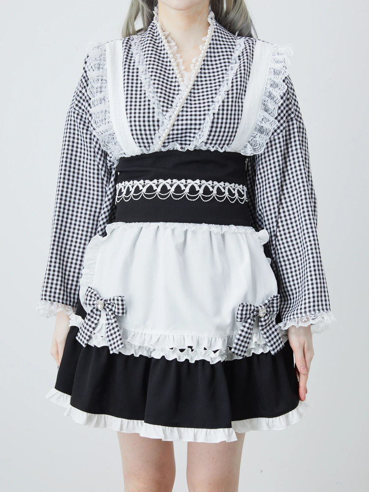 ギンガムメイド浴衣ドレス - Ank Rouge(アンクルージュ)の浴衣