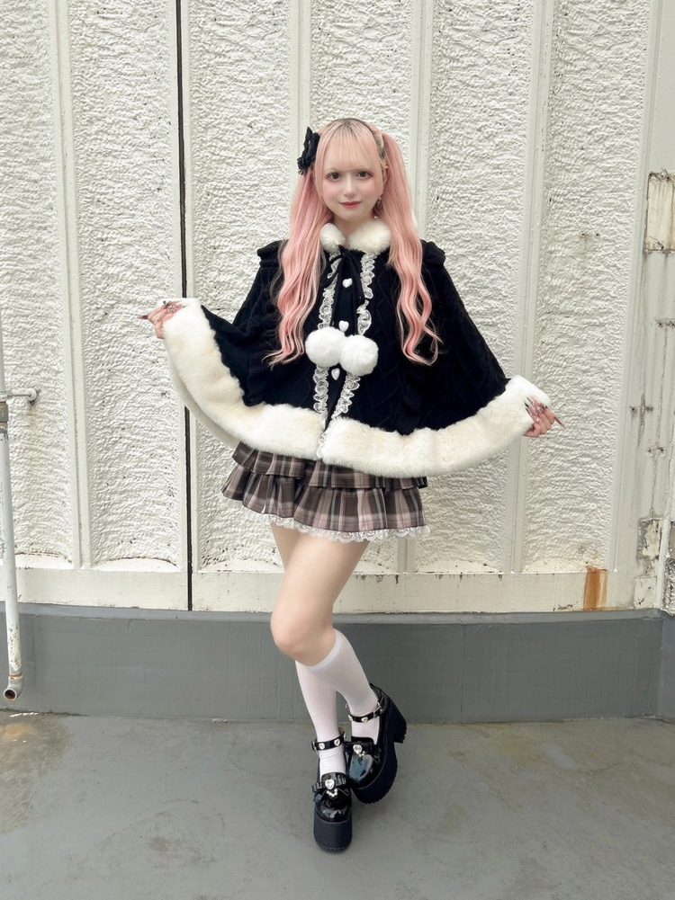 うさちゃんニットポンチョ - Ank Rouge(アンクルージュ)のポンチョ