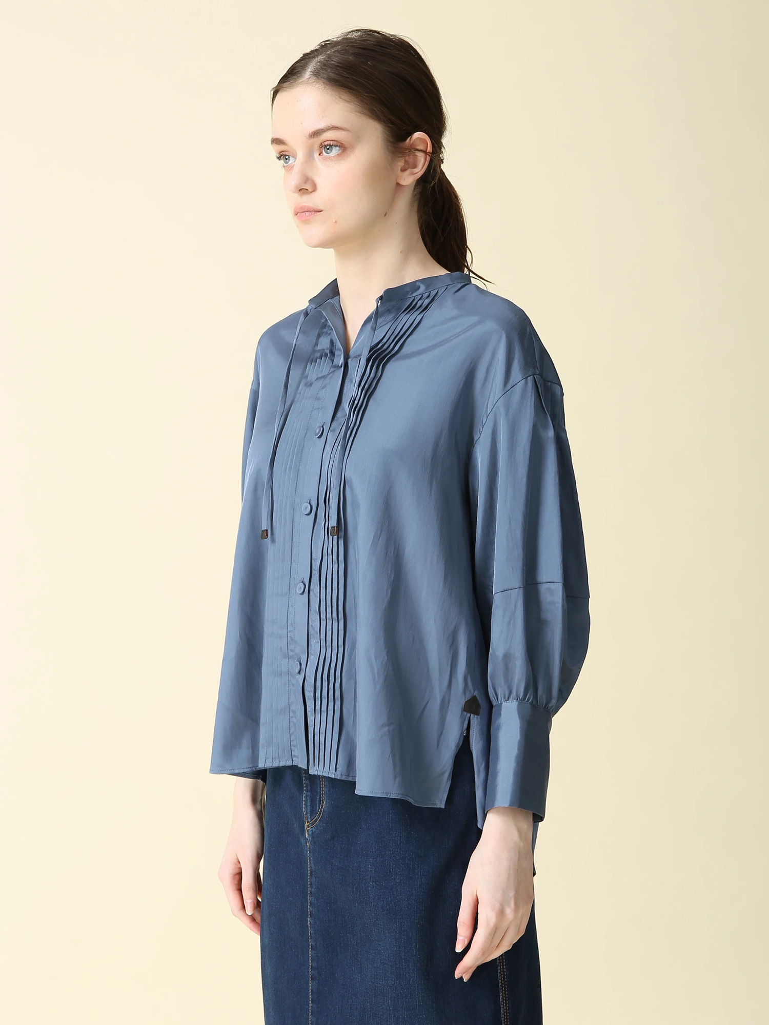 シルクライクサテンブラウス ｜ MORABITO BLANC（モラビトブラン）｜.K