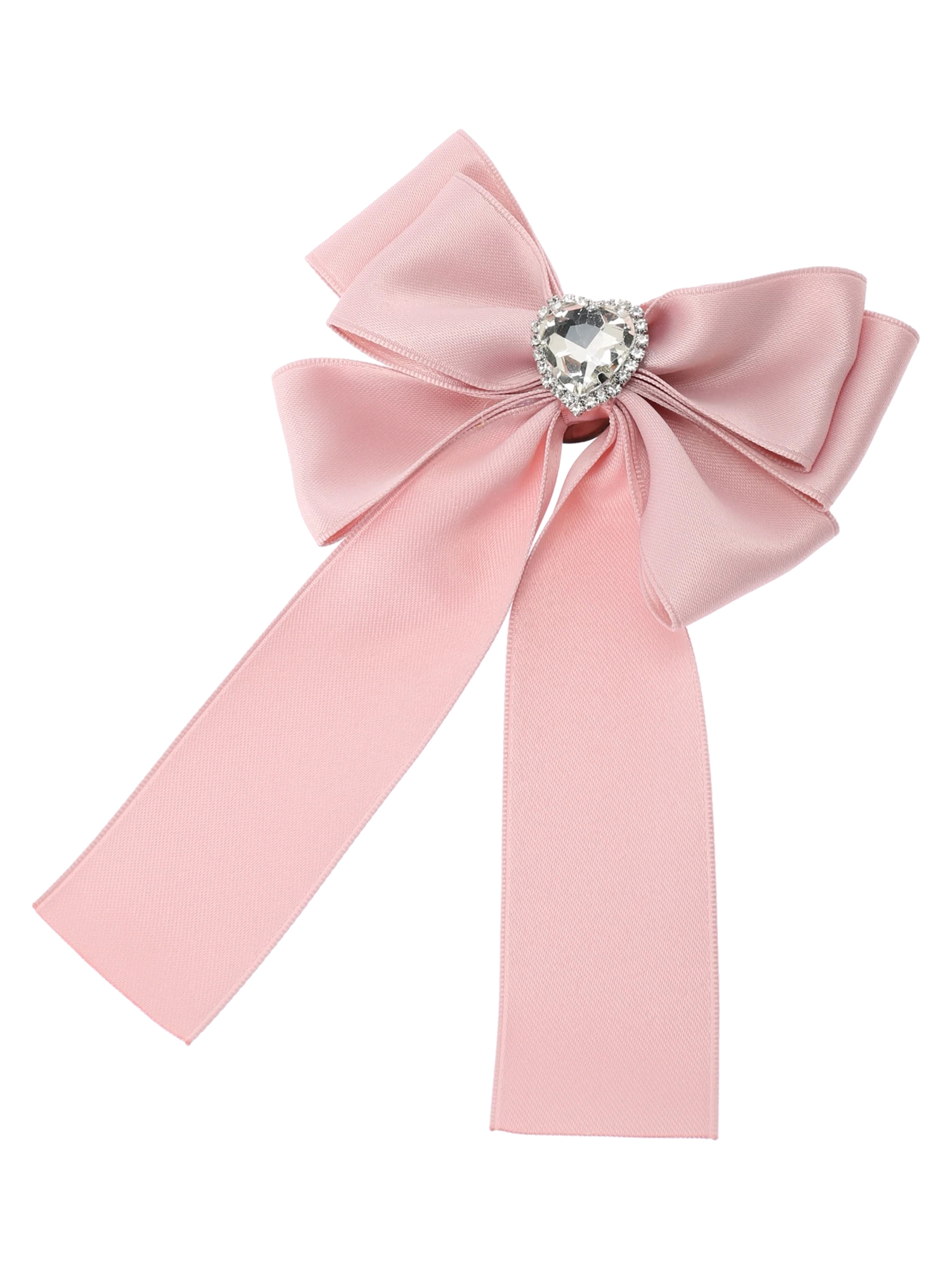 ハートリボンブローチ（アクセサリー｜ローズピンク・A柄）｜【公式