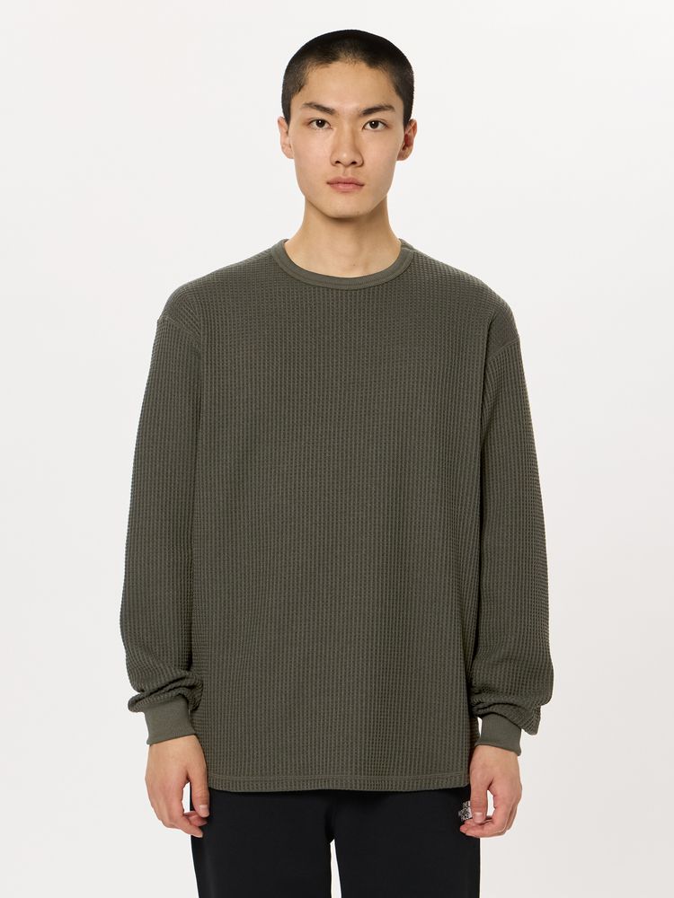 公式】ロングスリーブウォームワッフルクルー（ユニセックス）｜ザ