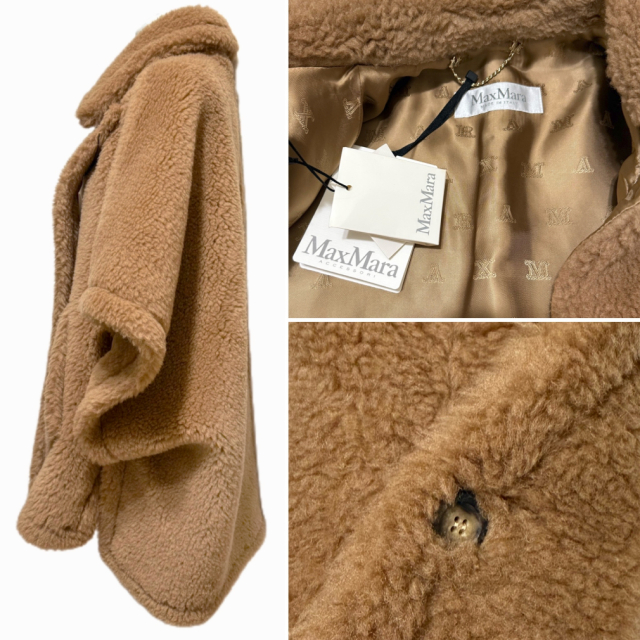 マックスマーラ テディベアケープ テべ(TEBE) ポンチョ キャメル MaxMara