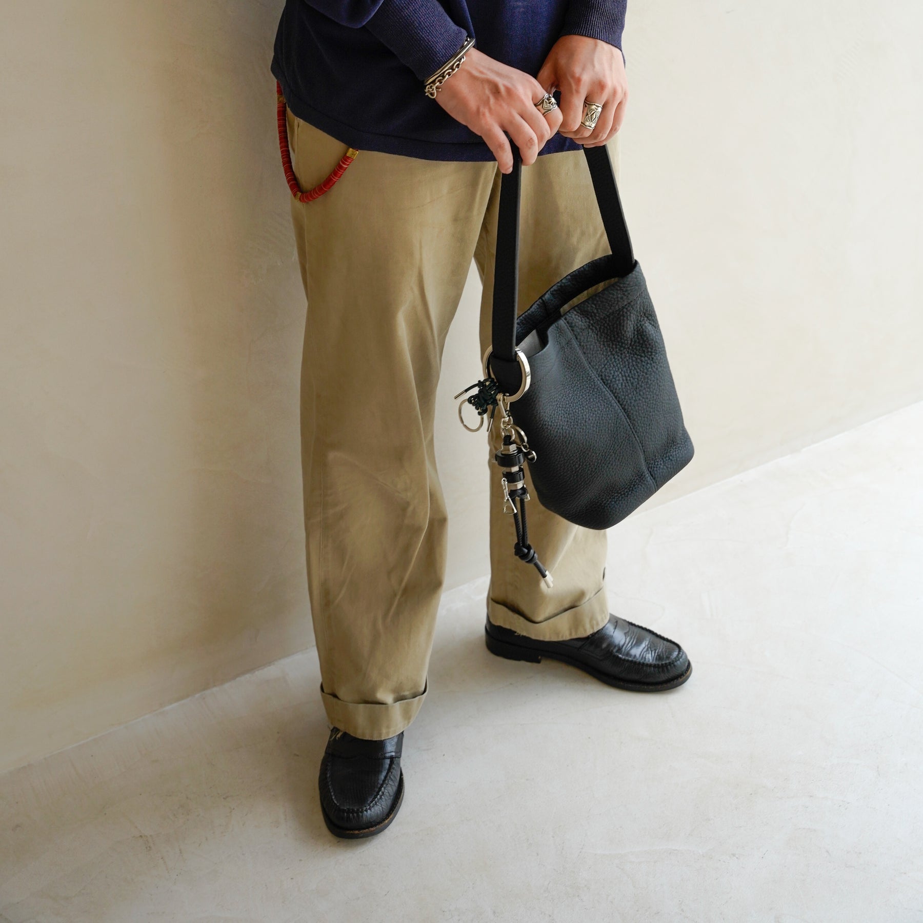 MARY BUCKET SHOULDER MINI / DIPLO SKY｜上品ミニバケットバッグ