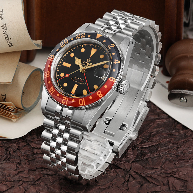 IXDAO 6542 Vintage 38MM NH34 GMT 904L Automatic Dive Watch – IXDAO