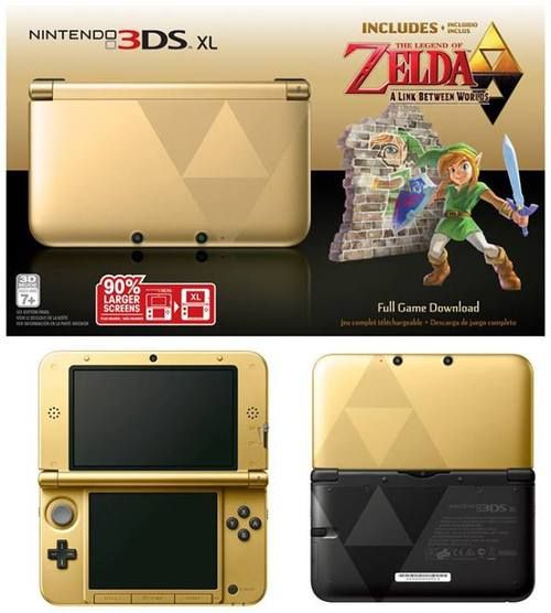 Nintendo 3DS XL Gold/Black - Limited Edition Bundle with The