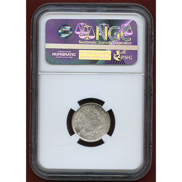 JCC | ジャパンコインキャビネット / 英領インド 1840(B&C) 1/4ルピー