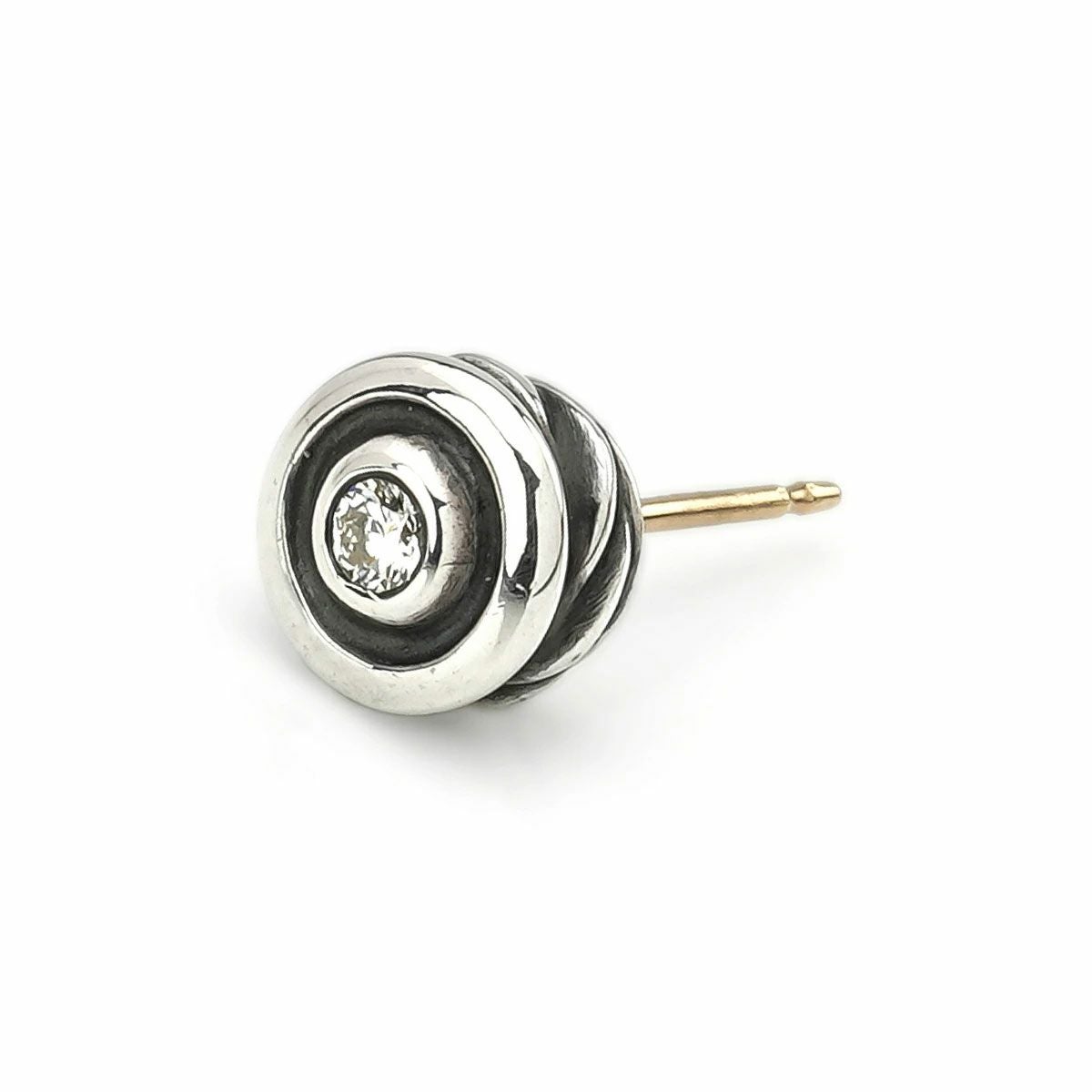 ロンワンズ カーブドスタッドイヤリング w/ダイヤモンド | ジュエリー