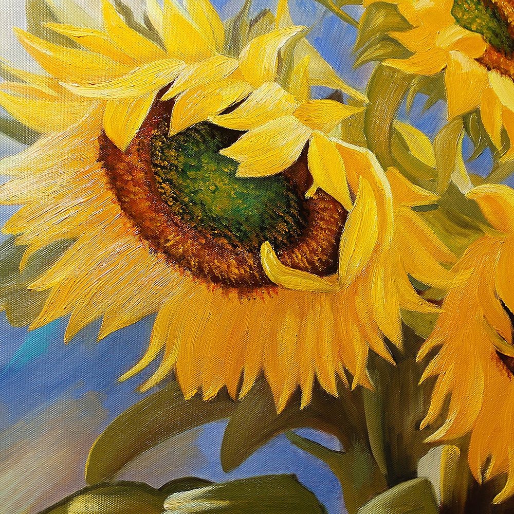 ひまわりの絵画 5 (80X60CM) | セオアートギャラリー