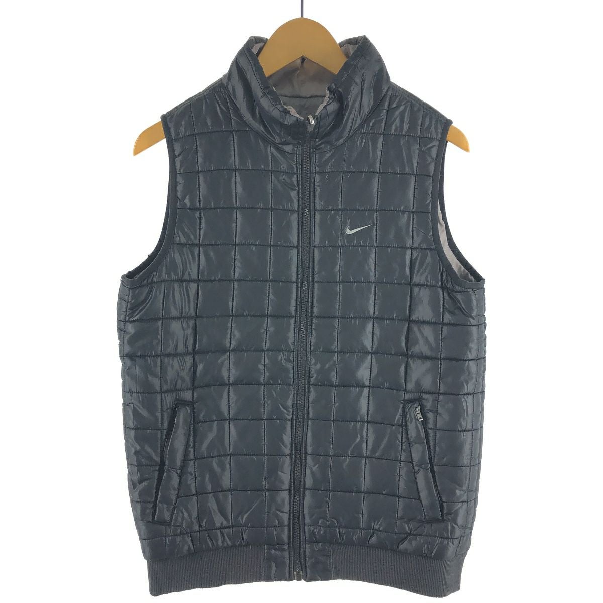 古着 90年代 ナイキ NIKE フード付き ナイロンベスト メンズS相当